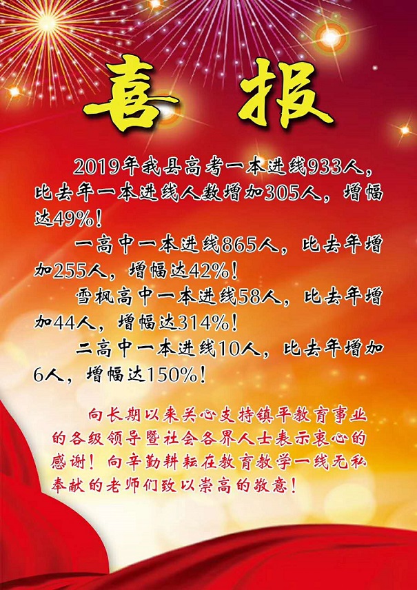 镇平县高考成绩